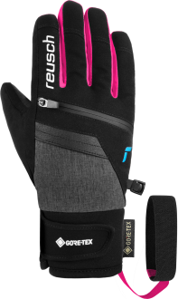 Reusch Travis GORE-TEX Junior 6261302 7771 black grey pink front